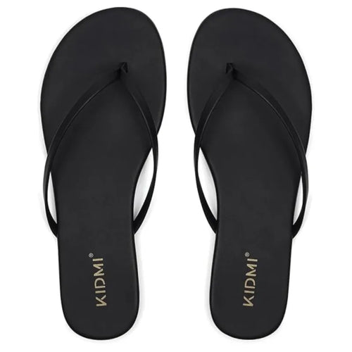 Comwarm 2026 Thong Flip Flops for Women Summer Beach Sandals for Women Vegan Leather Fashion Flat Slippers with Rubber Sole